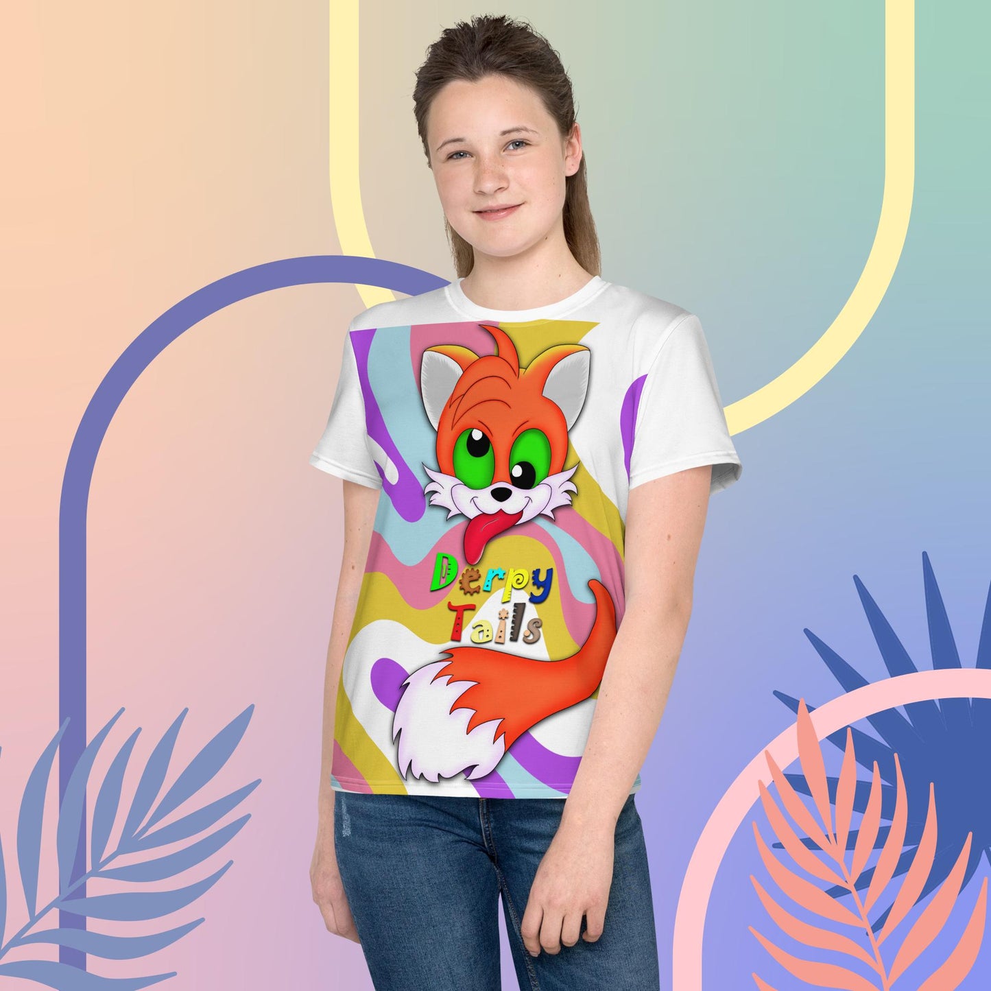 Derpy Tails Youth crew neck t-shirt