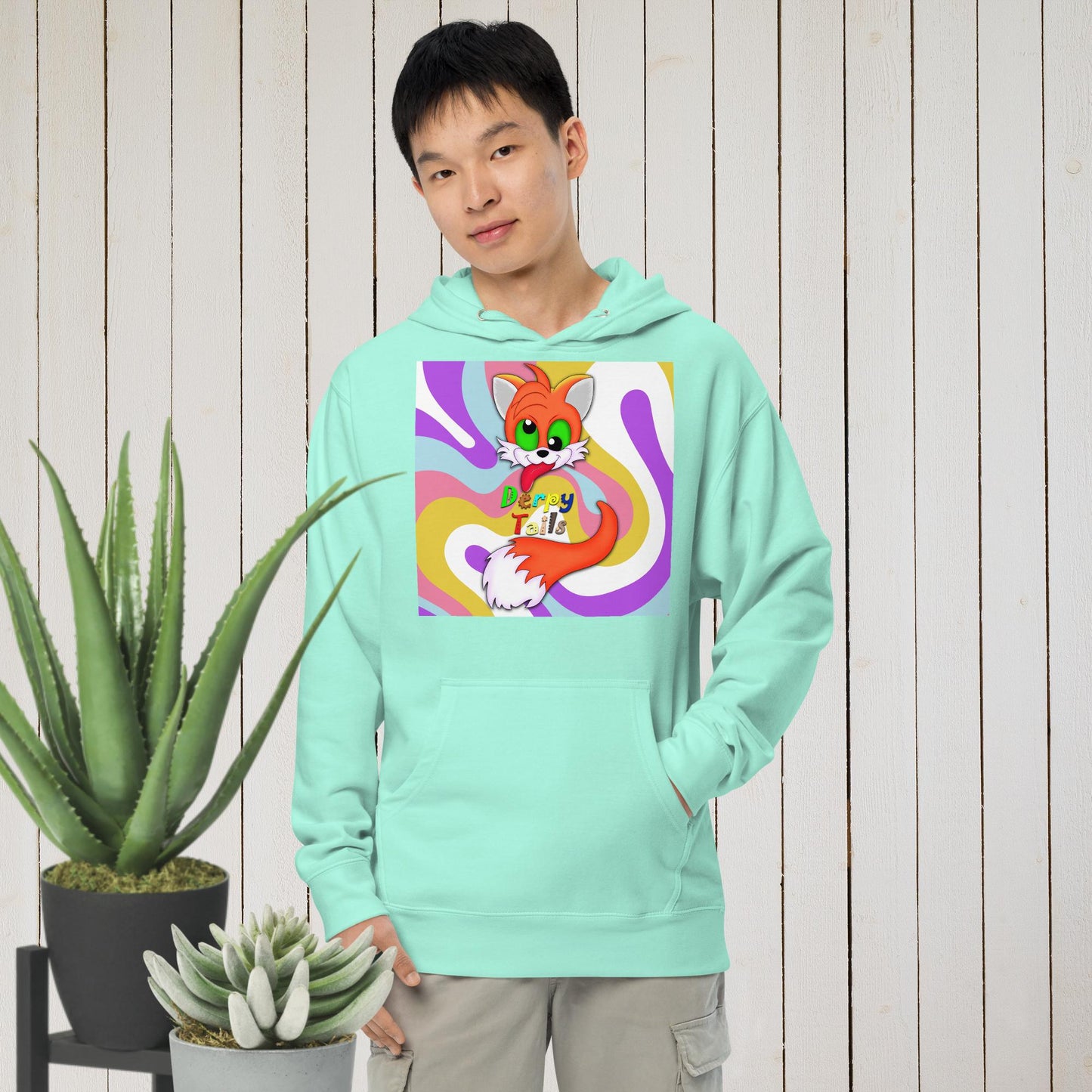 Derpy Tails Unisex midweight hoodie