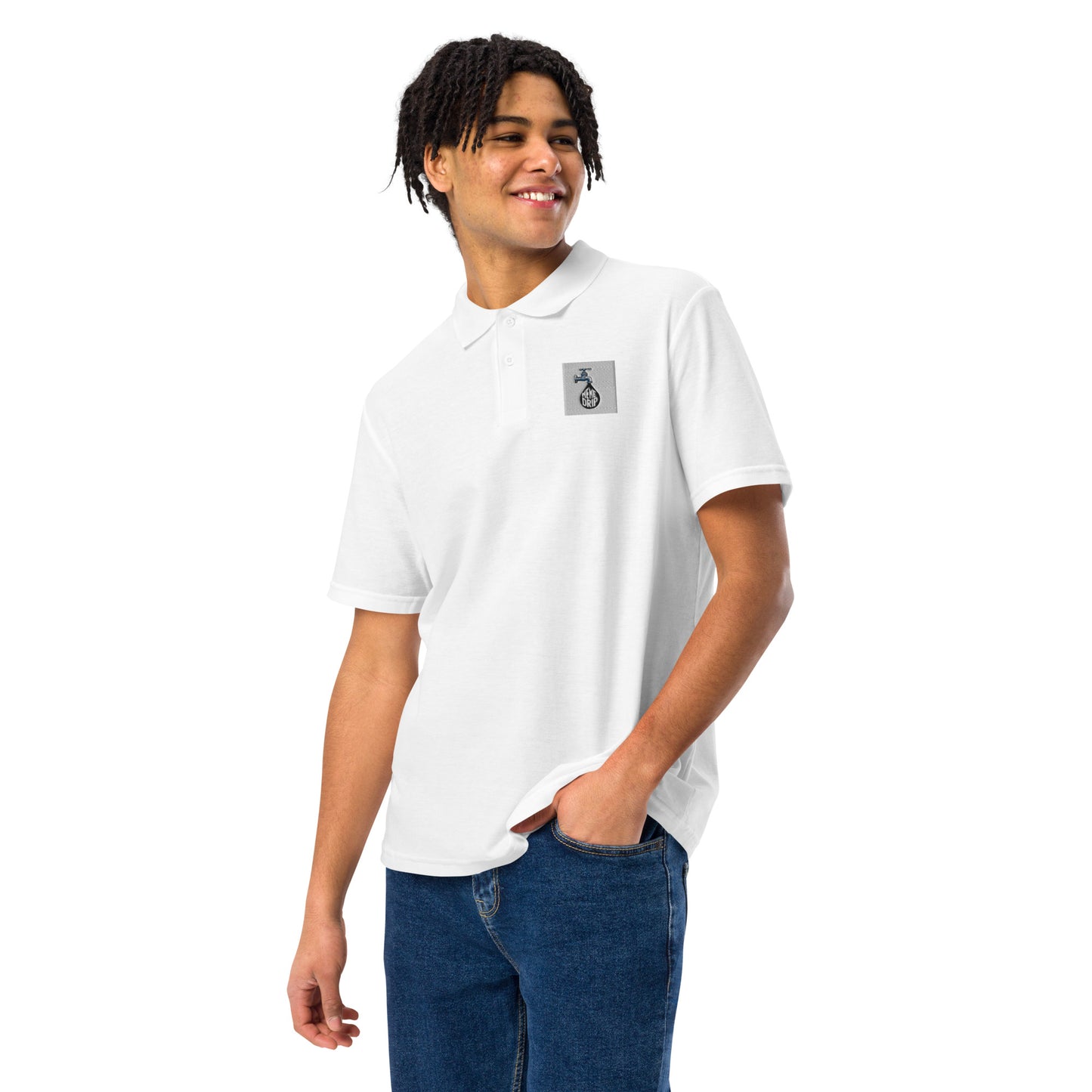 MemeDrip Unisex pique polo shirt