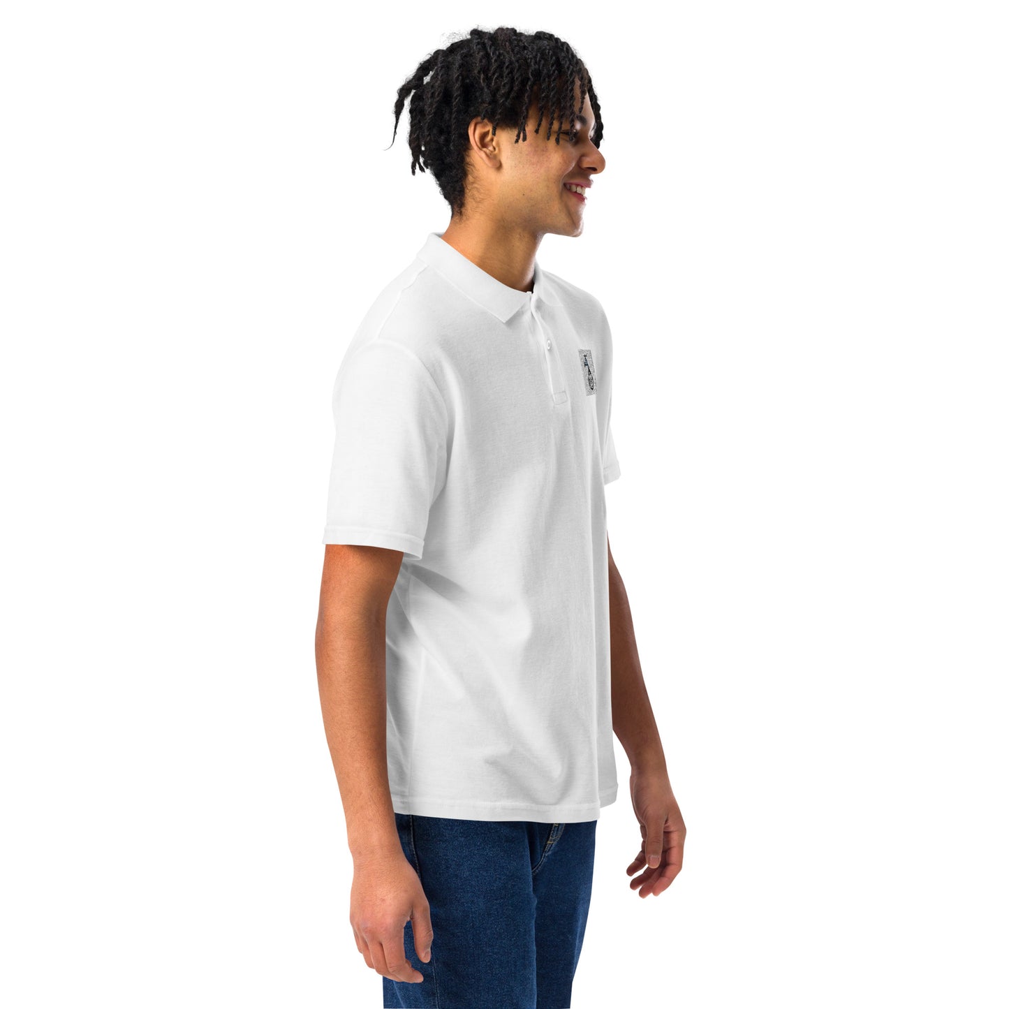 MemeDrip Unisex pique polo shirt